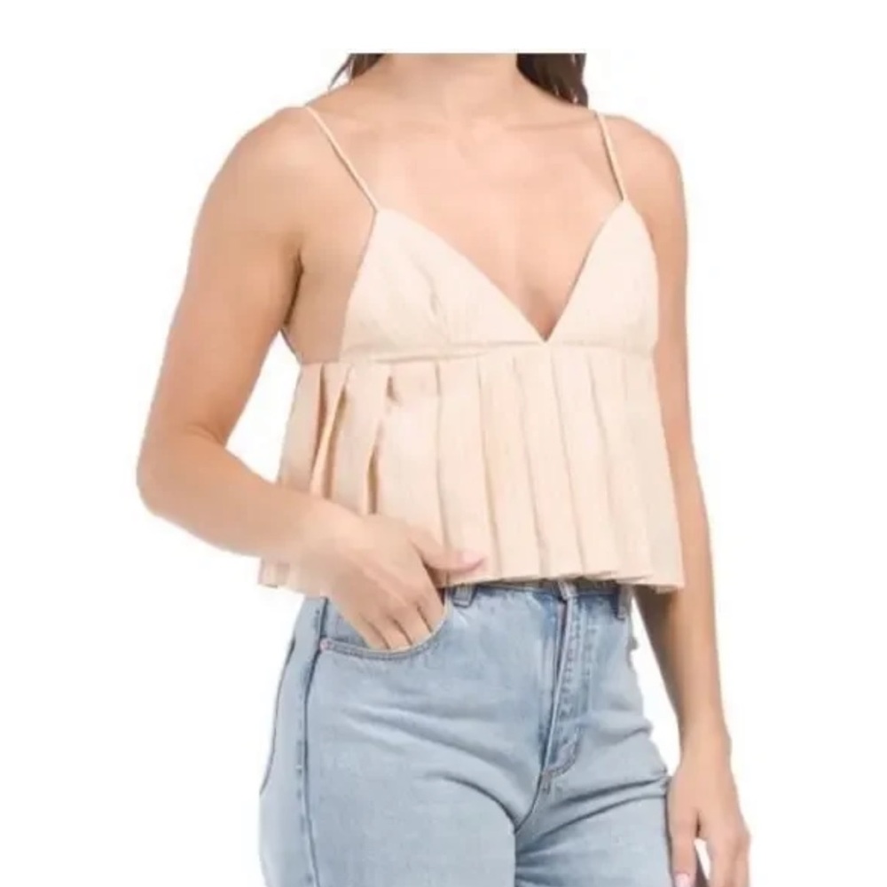 NWT Zara Cream Spaghetti Strap Top